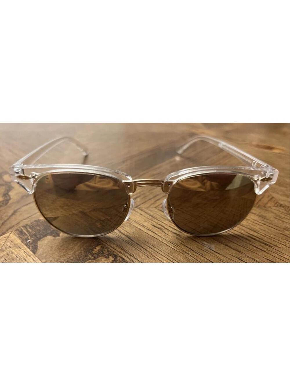 H&M Retro-Style Sunglasses 169743 - Gold / Clear Frame - Good condition
